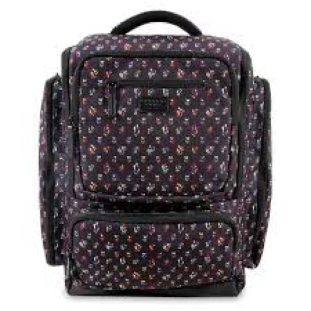 Elegant Black Floral Women's Backpack